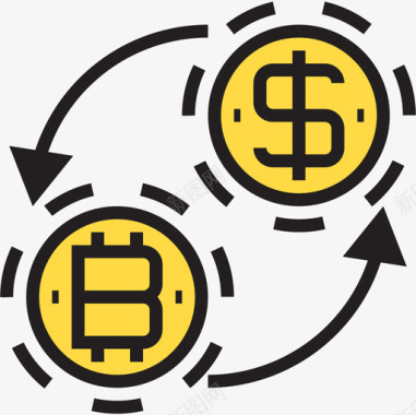 Exchange金融82线性颜色图标图标