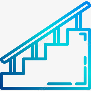 楼梯的标志楼梯结构102线性坡度图标图标