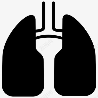 人的身体肺生物身体图标图标