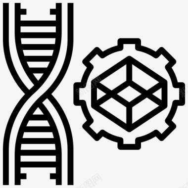 DNA基因修改编辑工具基因工程图标图标