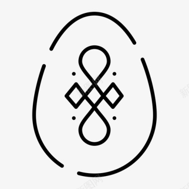 复活节彩蛋装饰东规则虚线图标图标
