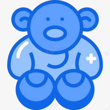 泰迪泰迪熊75岁宝宝蓝色图标图标