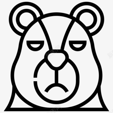 熊动物抽签图标图标
