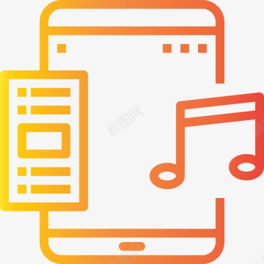 音乐和多媒体平板电脑应用2渐变图标图标