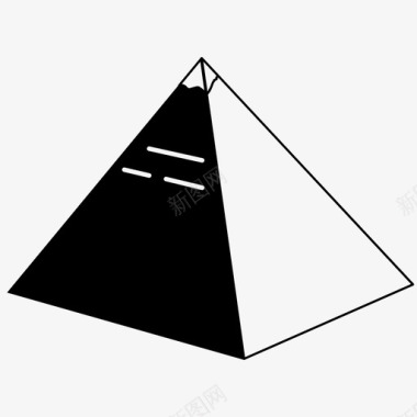 金字塔建筑沙漠图标图标