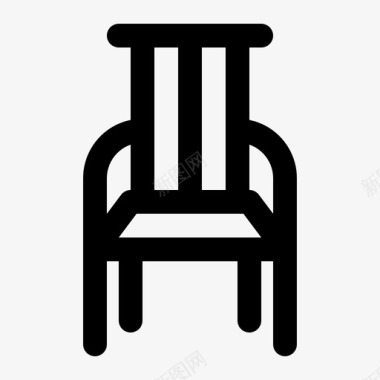经典椅子家具休息室图标图标
