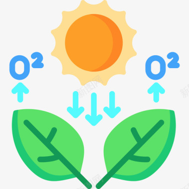 合作携手光合作用生物学8平面图标图标