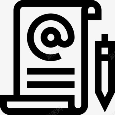 数字82内容数字服务线性图标图标