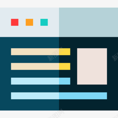 网页new图标窗口网页平面图标图标