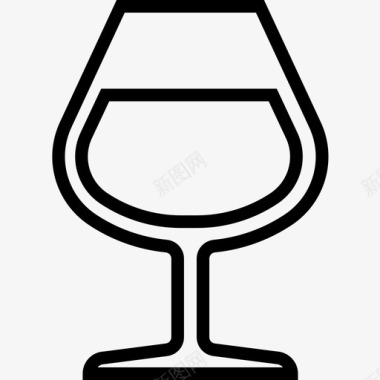 葡萄酒杯冬季57线性图标图标
