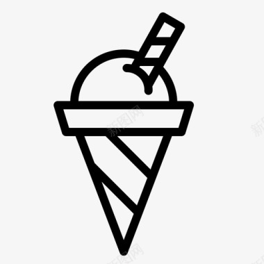 冰淇淋蛋糕沙漠图标图标