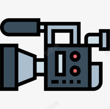 彩色螺旋摄像机摄像机14线性彩色图标图标