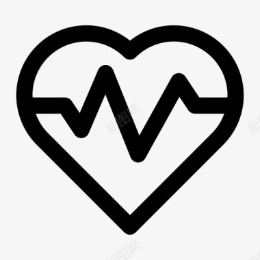 心脏健康心跳图标图标