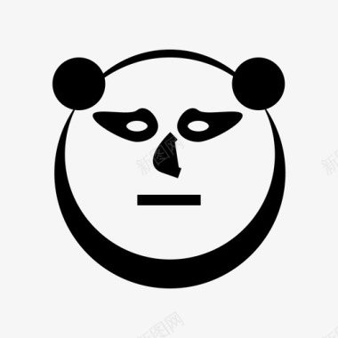 熊猫单位动物表情符号图标图标