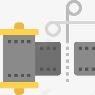 电影编辑电影产业5平面图标图标