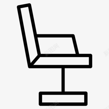 理发店椅子扶手椅家具图标图标