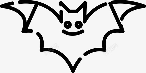 蝙蝠万圣节吓人图标图标