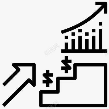 金融券市场机会行为商业图标图标