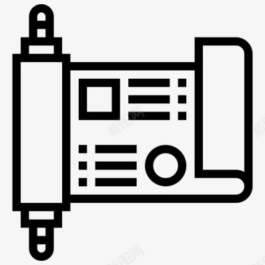 中世纪卷轴信件皇家图标图标