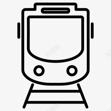 公共交通标识铁路公共交通火车图标图标