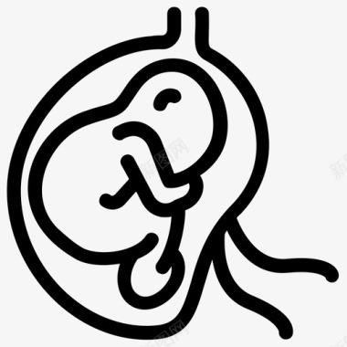 新生儿专用胚胎女性生育能力胎儿图标图标