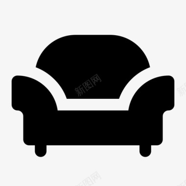 简约椅家具休息室图标图标