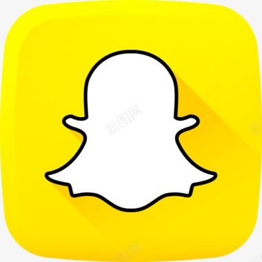 Snapchat社交媒体标识3颜色图标图标
