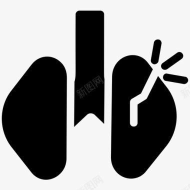肺癌人肺肺部疾病图标图标