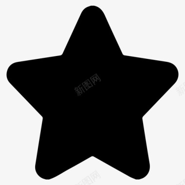 绿星星实心图标