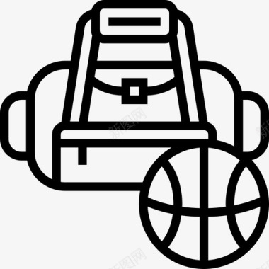 运动包篮球11直线型图标图标