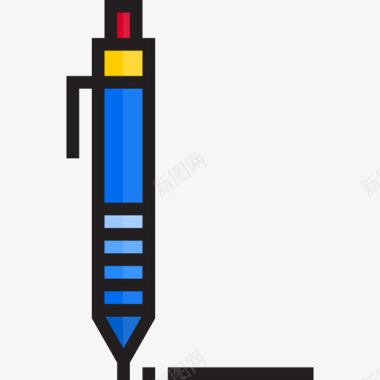 笔办公用品4线颜色图标图标