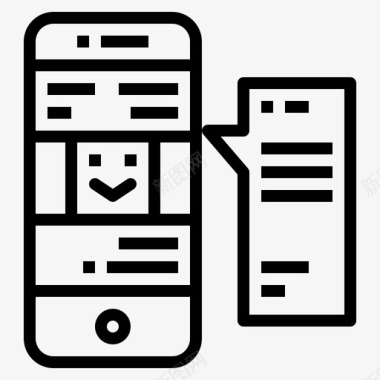 科技标志智能手机手机新闻图标图标