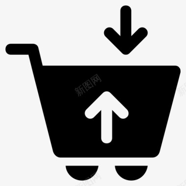 电子商务添加到购物车购买商品图标图标