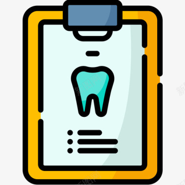 护理注释牙医和牙科护理6线性颜色图标图标