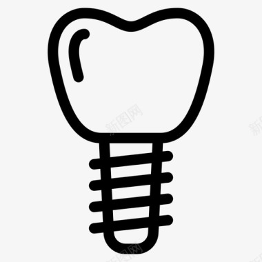 小牙齿牙齿植入牙齿健康图标图标