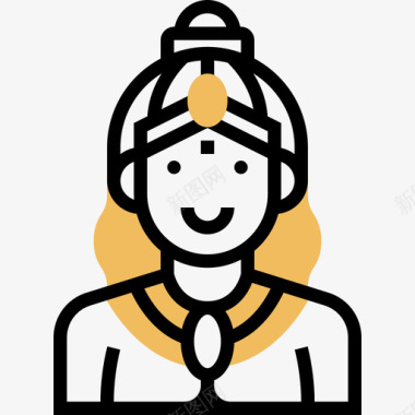 钱德拉印度教神2黄影图标图标