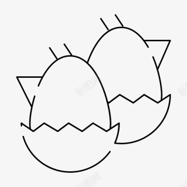 鸡蛋篮提小鸡宝宝复活节图标图标