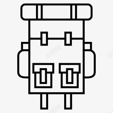 背包模特背包公文包教育图标图标