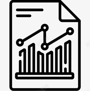 增长曲线图报告市场增长13线性图标图标