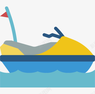 运动摩托艇冒险运动15平底图标图标