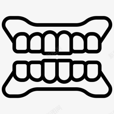 假牙牙科牙科护理图标图标