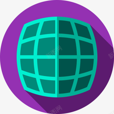 球体网格素材网格虚拟现实43平面图标图标