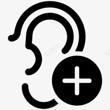 传染疾病耳朵听觉系统身体部位图标图标