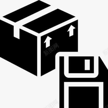 盒子样机保存包裹盒子递送图标图标