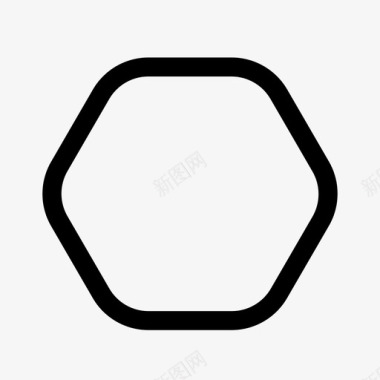 圆形六边形简单形状图标图标