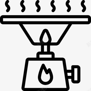 探险卡通人物炉子探险运动13线性图标图标