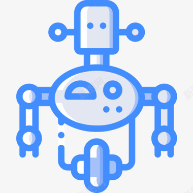 机器人机器人28蓝色图标图标