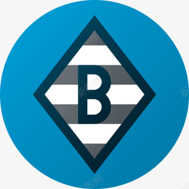 BorusiaMonchengladbach足球盾牌5梯度图标图标