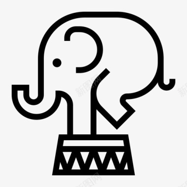 大象娱乐动物图标图标