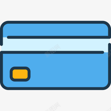 信用卡信用卡科技68线性彩色图标图标
